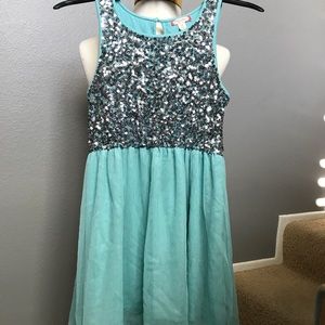 Ruby & Bloom Girls sequin high low dress princess